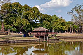 Thailand, Old Sukhothai - Wat Sa Si. Its location on a small island in the middle of the lotus flowers filled pond makes it one of the most attractive monuments of the Sukhothai Historical Park.